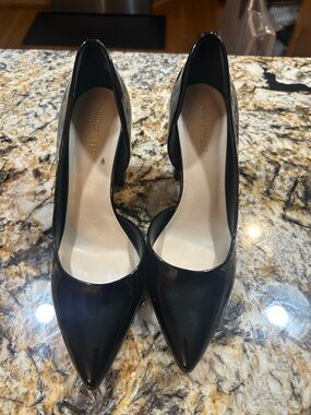 Nine West Black Patent Pointed D'Orsay Heels